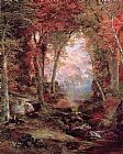Thomas Moran The Autumnal Woods Under the Trees painting